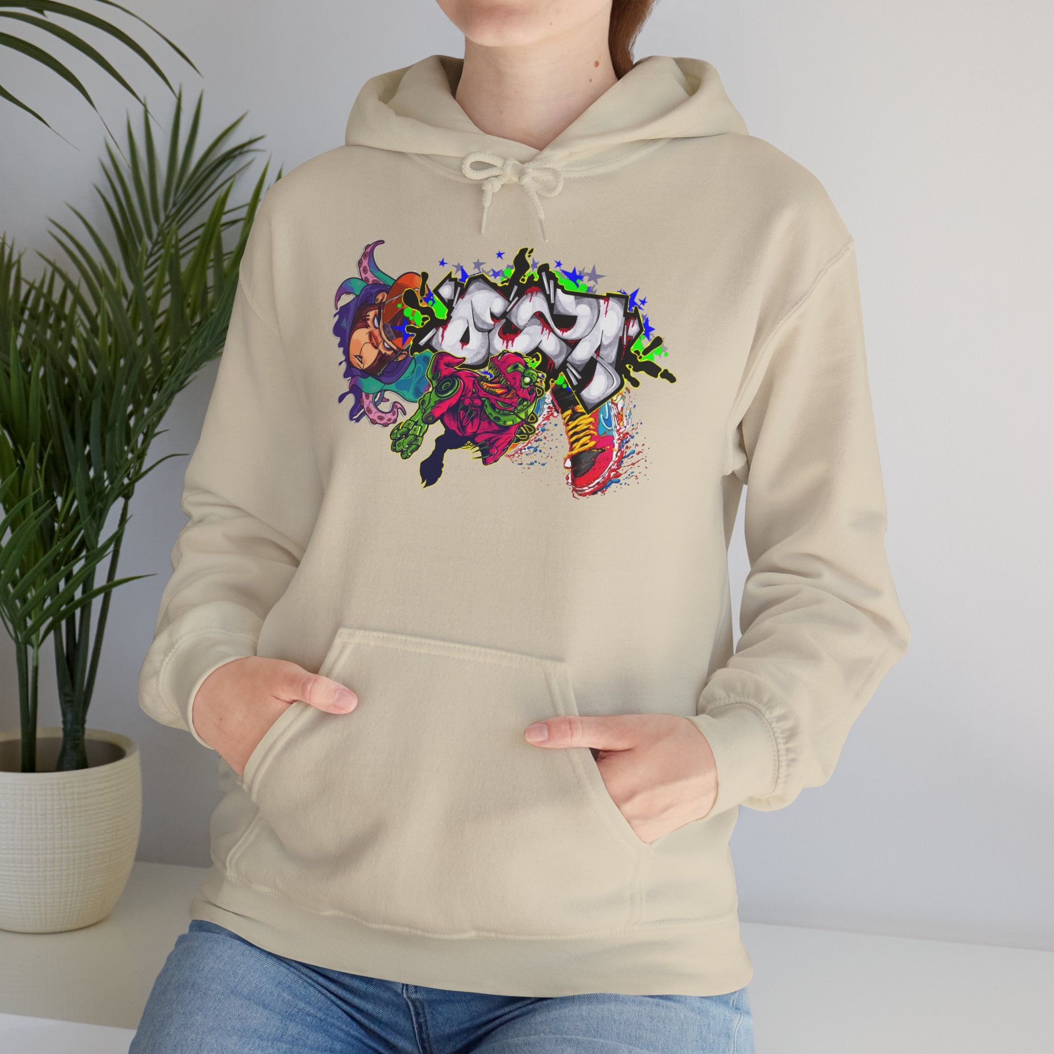 Vibrant Graphic Hoodie for Artistic Souls | Cozy Sweatshirt for Every Season, Unisex Pullover, Unique Gift, Festival Attire, Streetwear