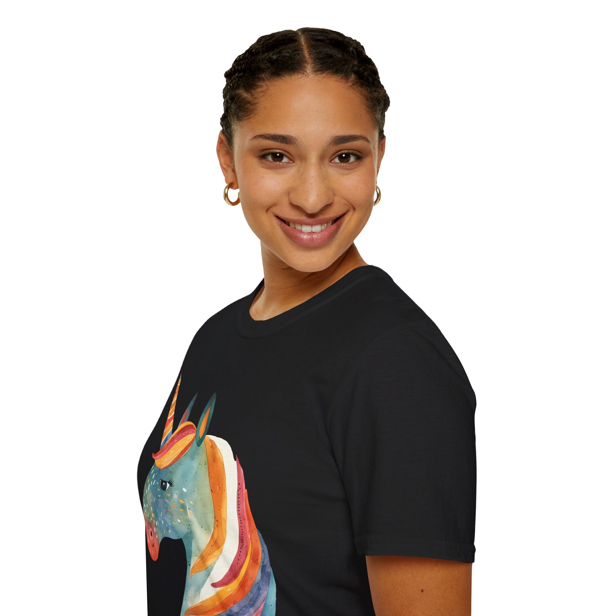 Rainbow Unicorn T-Shirt, Soft Cotton Tee, Gift for Unicorn Lovers, Cute Casual Wear, Kids & Adults, Birthday & Everyday Use