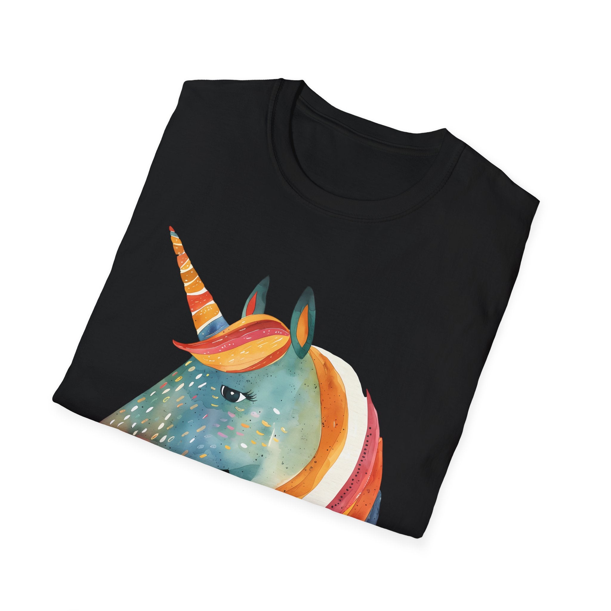 Rainbow Unicorn T-Shirt, Soft Cotton Tee, Gift for Unicorn Lovers, Cute Casual Wear, Kids & Adults, Birthday & Everyday Use