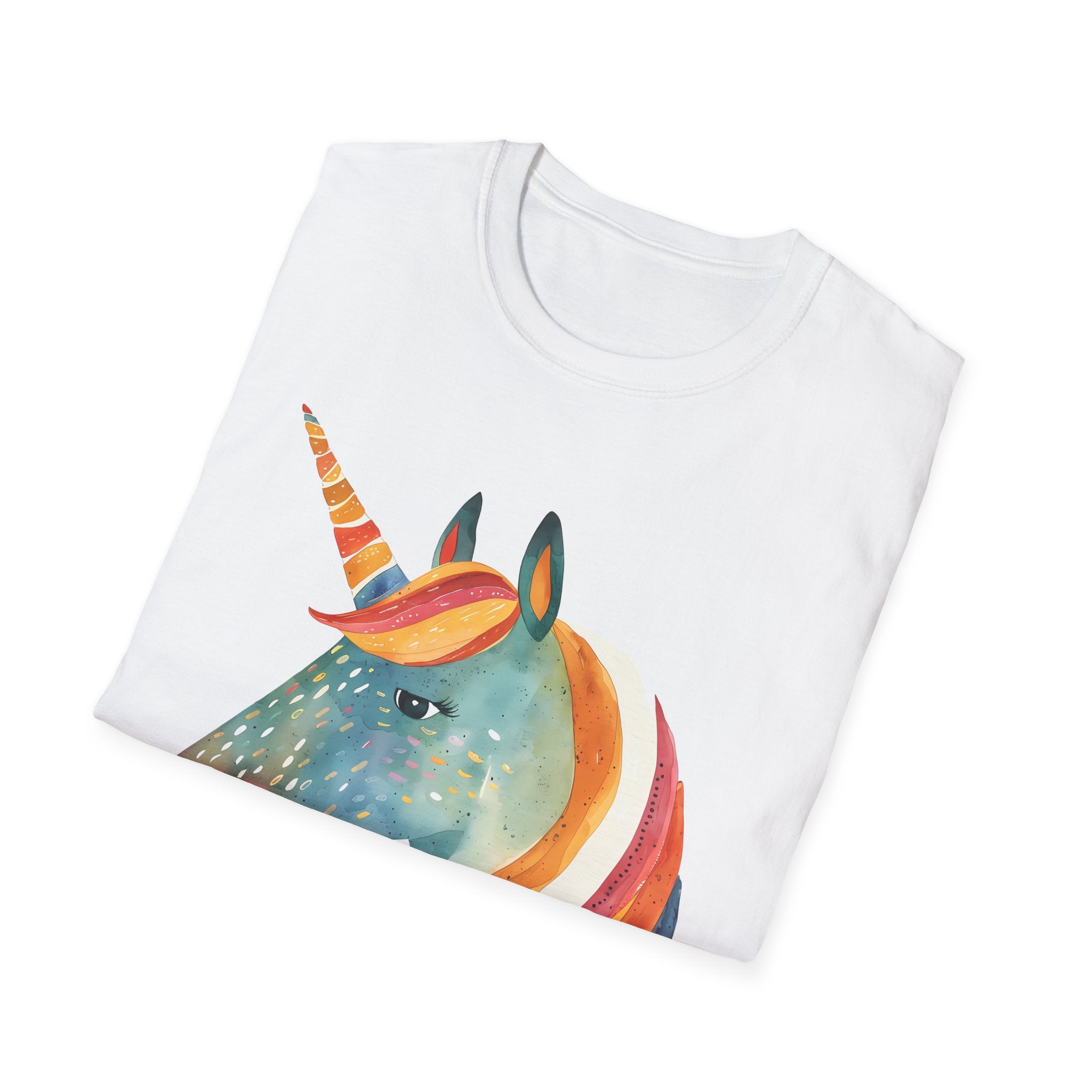 Rainbow Unicorn T-Shirt, Soft Cotton Tee, Gift for Unicorn Lovers, Cute Casual Wear, Kids & Adults, Birthday & Everyday Use