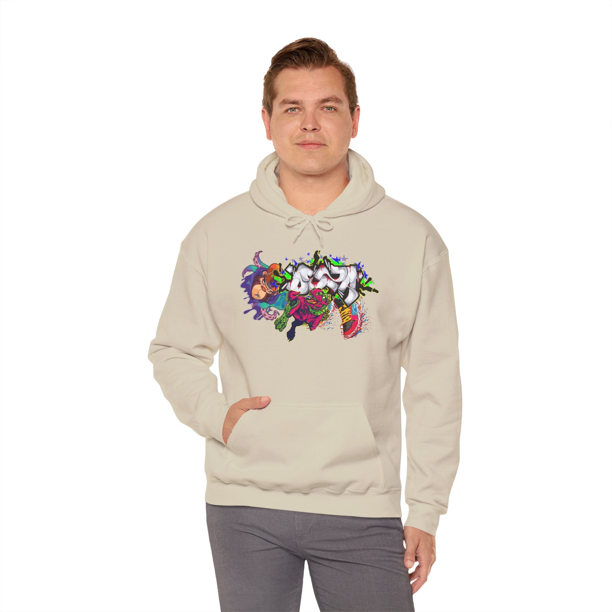 Vibrant Graphic Hoodie for Artistic Souls | Cozy Sweatshirt for Every Season, Unisex Pullover, Unique Gift, Festival Attire, Streetwear