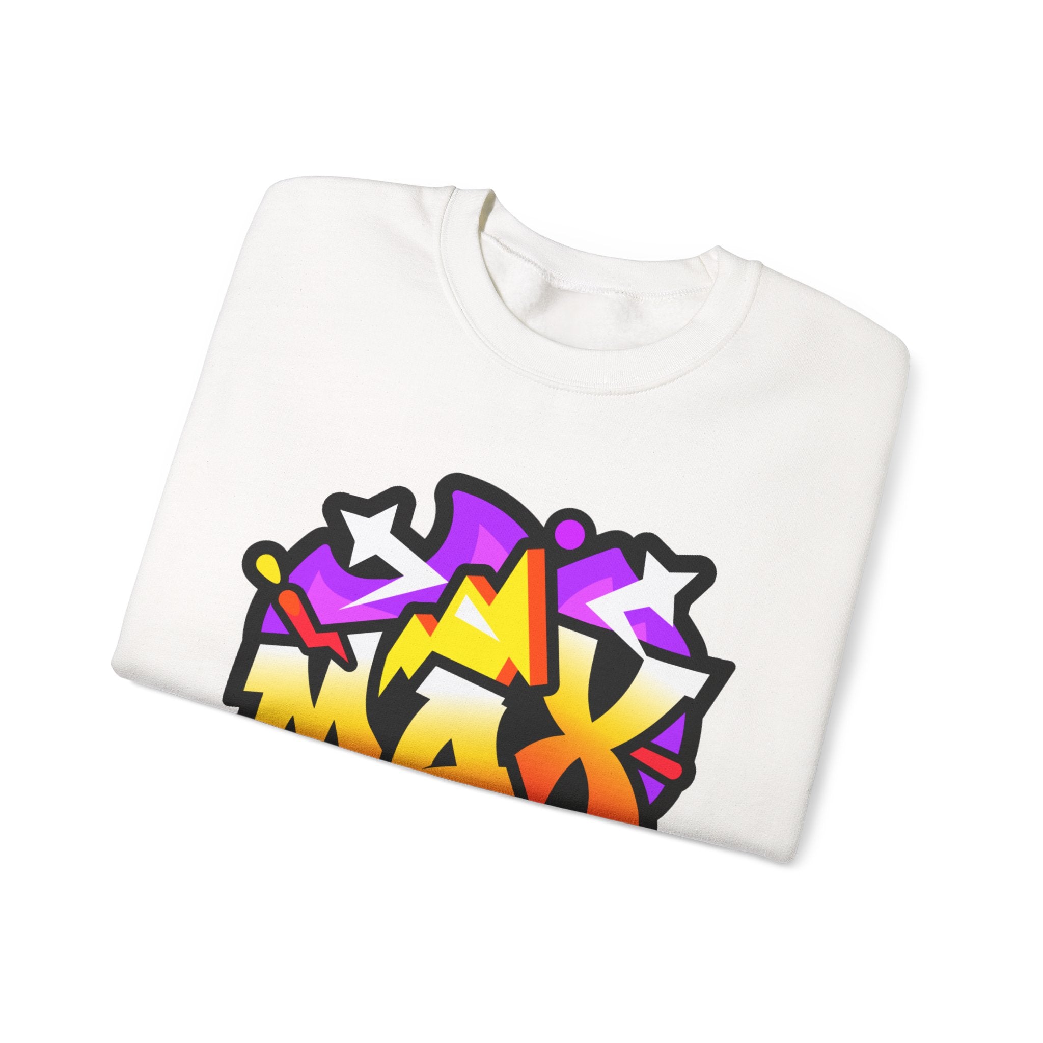 Graffiti Style Unisex Sweatshirt, Streetwear Fashion, Casual Outfit, Unique Gift for Teens, Urban Art Clothing, Comfortable Layering