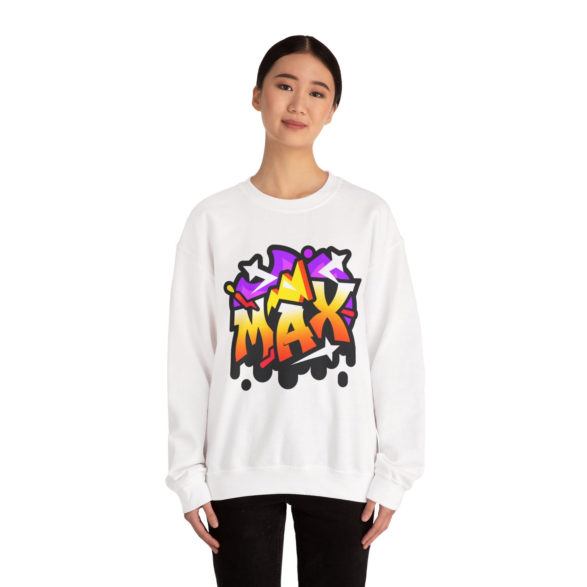 Graffiti Style Unisex Sweatshirt, Streetwear Fashion, Casual Outfit, Unique Gift for Teens, Urban Art Clothing, Comfortable Layering