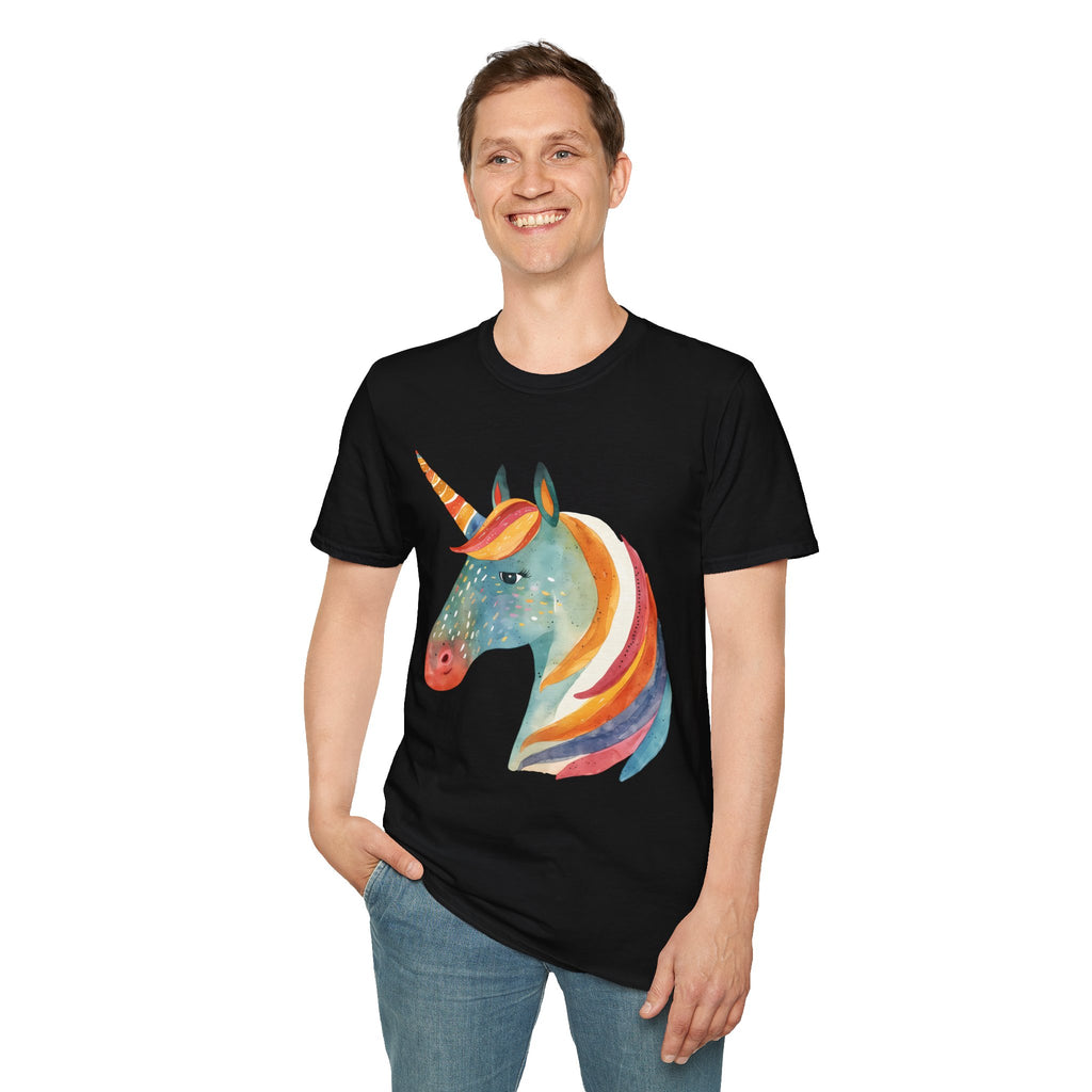 Rainbow Unicorn T-Shirt, Soft Cotton Tee, Gift for Unicorn Lovers, Cute Casual Wear, Kids & Adults, Birthday & Everyday Use