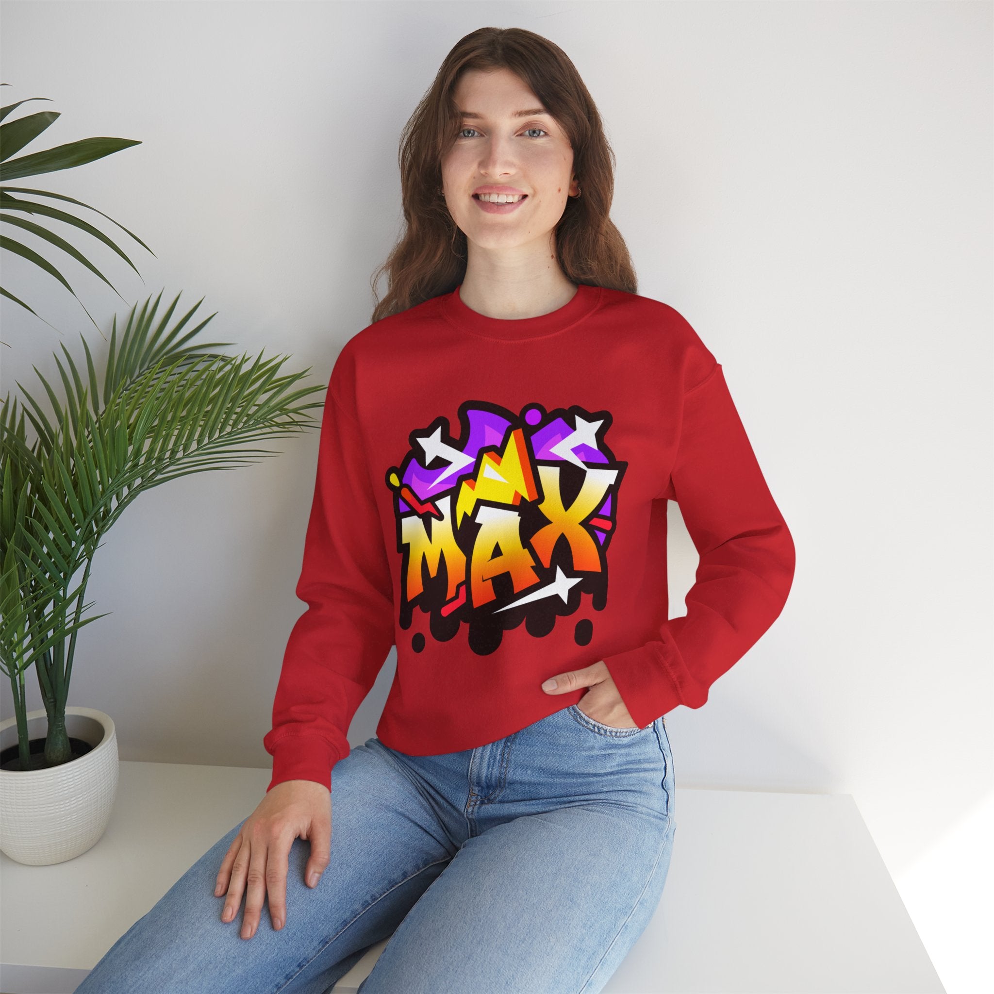 Graffiti Style Unisex Sweatshirt, Streetwear Fashion, Casual Outfit, Unique Gift for Teens, Urban Art Clothing, Comfortable Layering