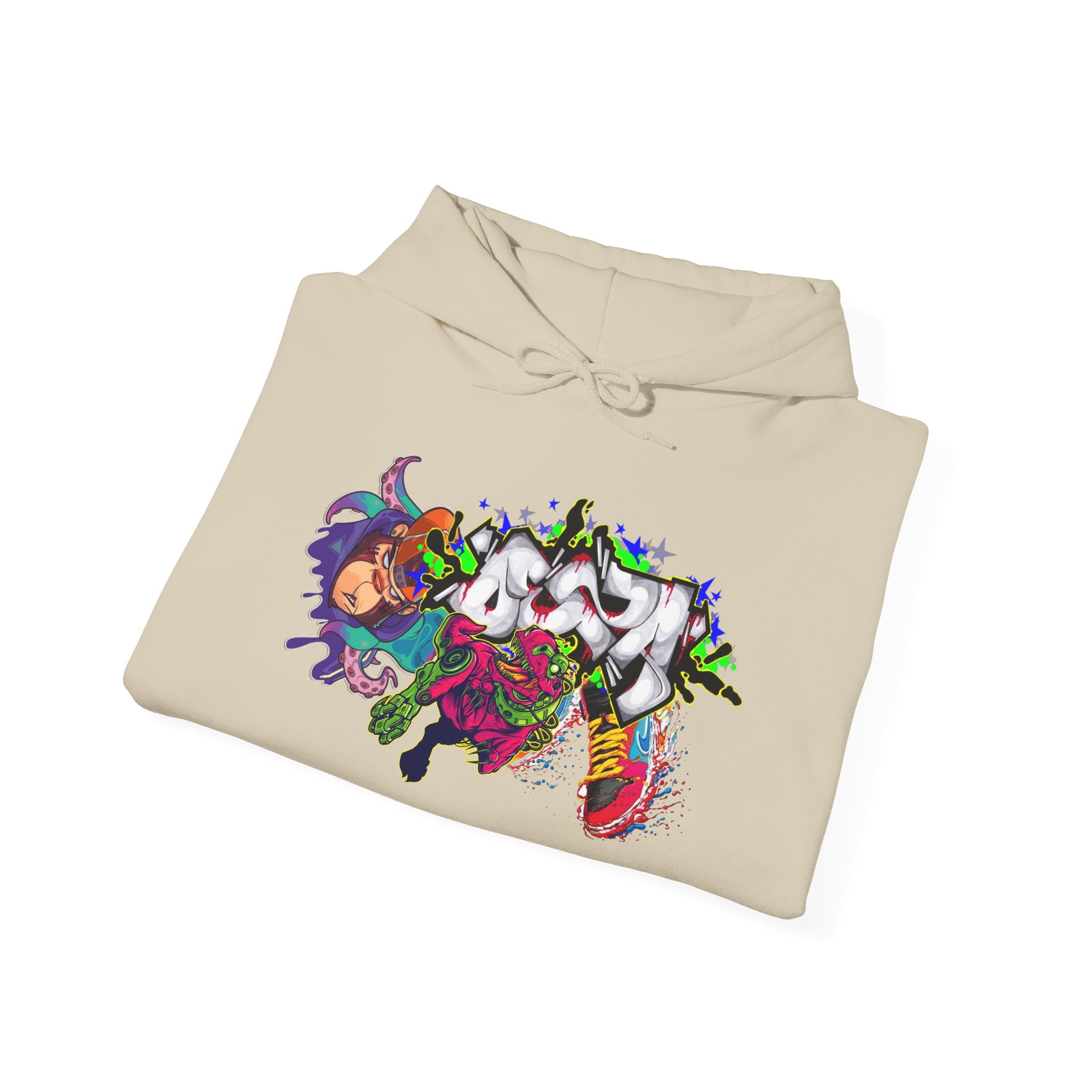 Vibrant Graphic Hoodie for Artistic Souls | Cozy Sweatshirt for Every Season, Unisex Pullover, Unique Gift, Festival Attire, Streetwear