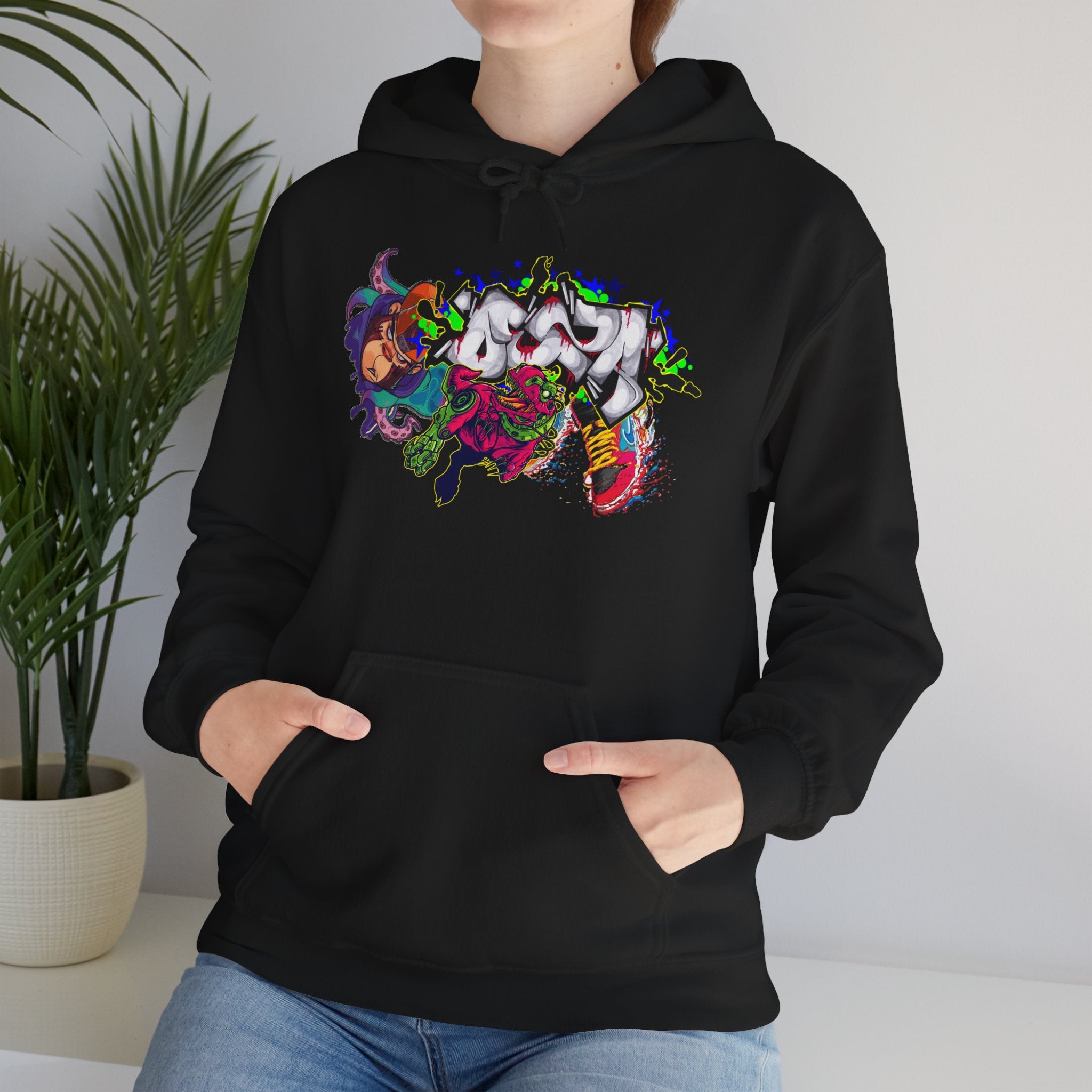 Vibrant Graphic Hoodie for Artistic Souls | Cozy Sweatshirt for Every Season, Unisex Pullover, Unique Gift, Festival Attire, Streetwear