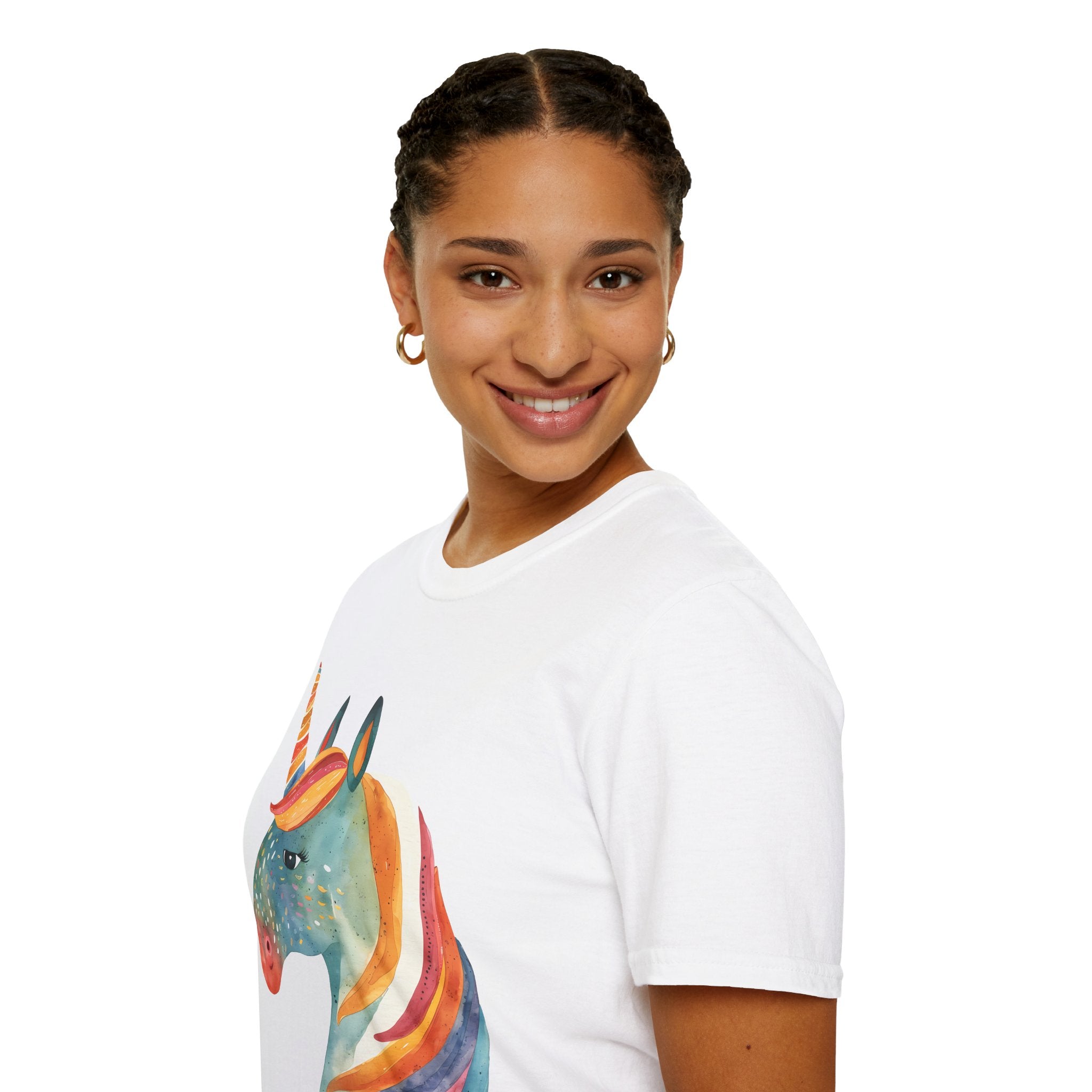 Rainbow Unicorn T-Shirt, Soft Cotton Tee, Gift for Unicorn Lovers, Cute Casual Wear, Kids & Adults, Birthday & Everyday Use