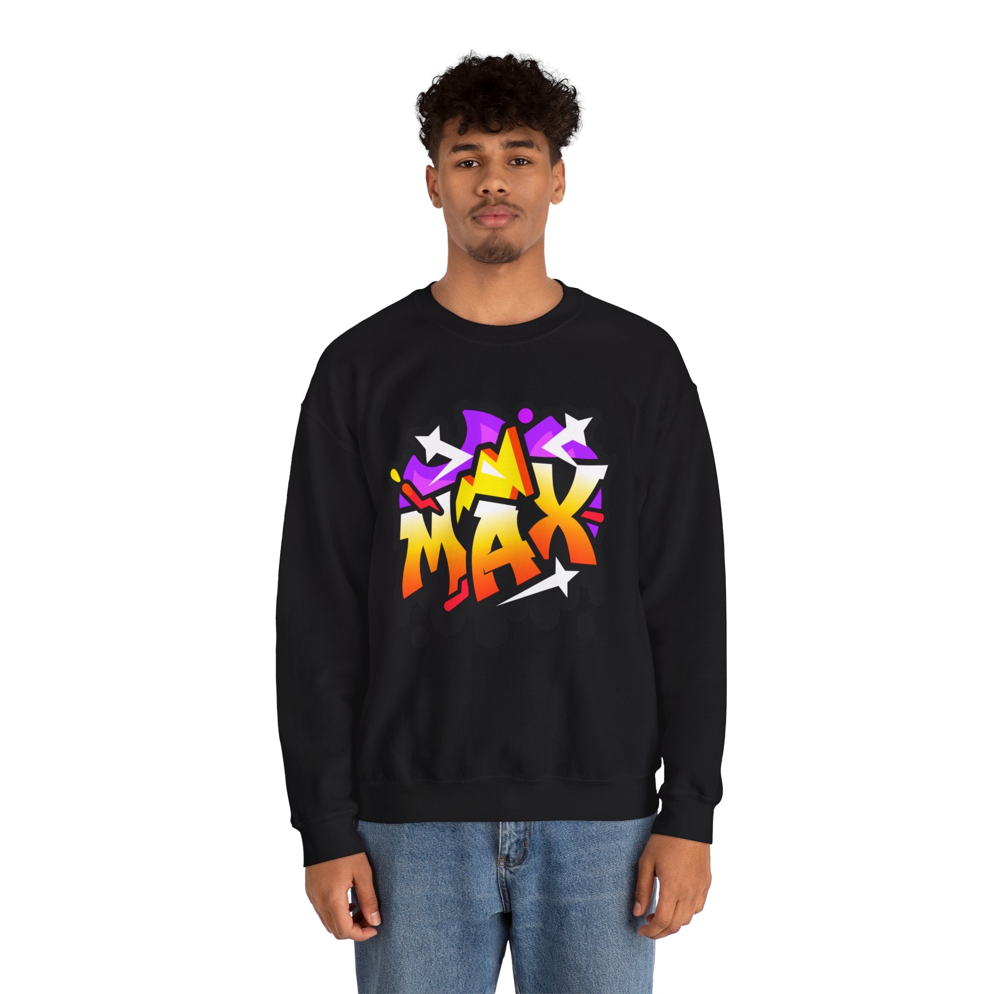 Graffiti Style Unisex Sweatshirt, Streetwear Fashion, Casual Outfit, Unique Gift for Teens, Urban Art Clothing, Comfortable Layering