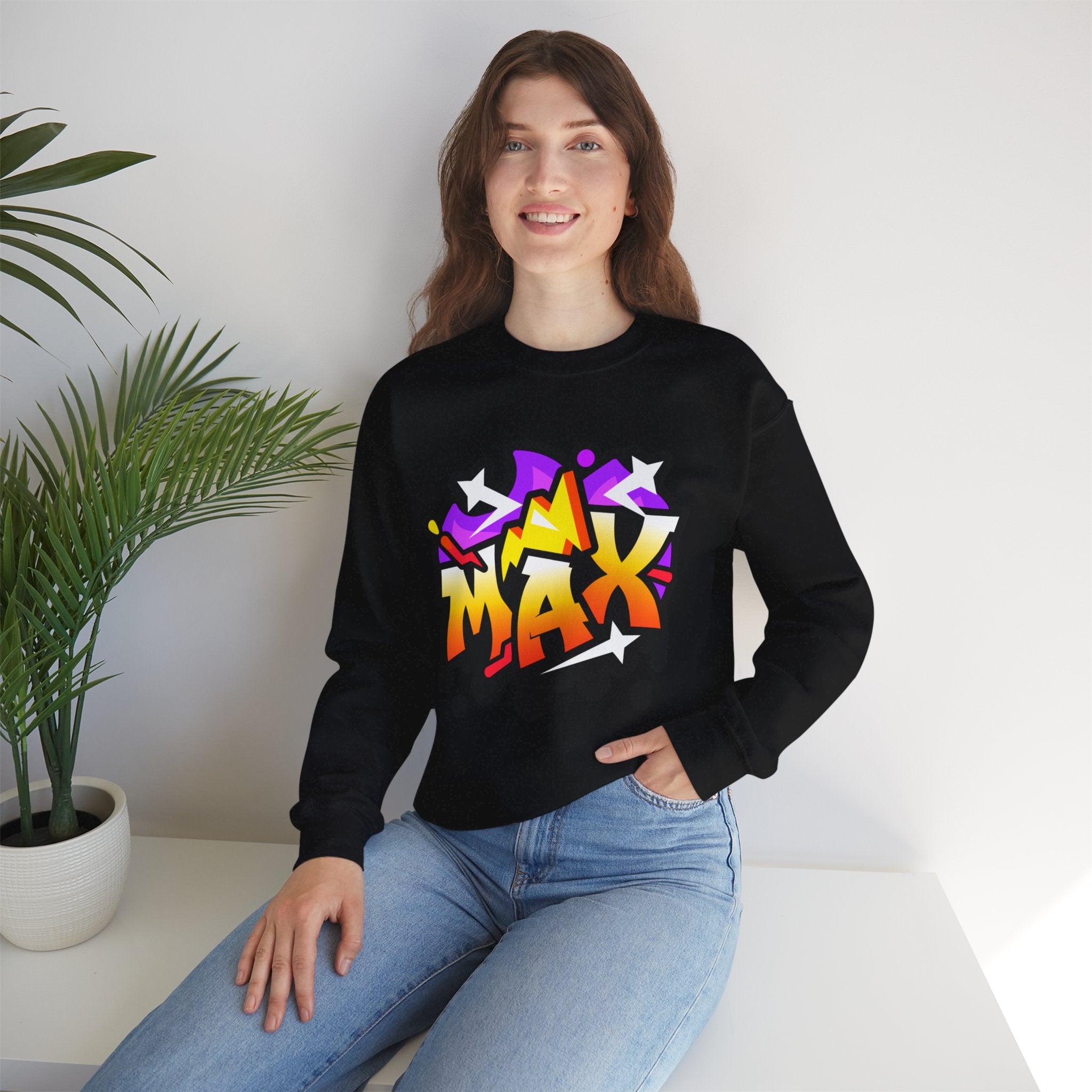 Graffiti Style Unisex Sweatshirt, Streetwear Fashion, Casual Outfit, Unique Gift for Teens, Urban Art Clothing, Comfortable Layering